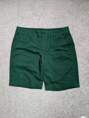 J. CREW Size 6 Green 5” Stretch Chino Shorts Solid Preppy Casual Summer